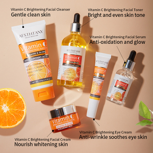 Set de Cuidado Facial de 5 Piezas con Vitamina C Orgánica Herbal Natural, Limpiador Facial, Tónico, Suero, Crema para Ojos, Blanqueador e Iluminador - Product Image 4