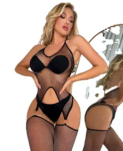 2025 Open Wit Gat Crouchless Design Dames Pure Koningin Sexy Vrouwen Visnet Body Kous - Product Image 2