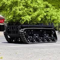 Réservoir sur chenilles tout terrain à grande vitesse en caoutchouc Véhicule sans pilote Robot sur chenilles Plate-forme de châssis de réservoir