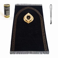 Tapis de prière islamique musulman d'origine Nicro avec perles, tapis de prière portable, tapis de prière pour l'Aïd, fournitures pour la maison, cadeaux, tapis turc