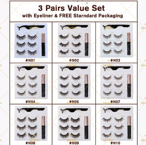 Kit ciglia magnetiche dall'aspetto naturale con Eyeliner e applicatore ciglia finte riutilizzabili senza bisogno di colla - Product Image 5