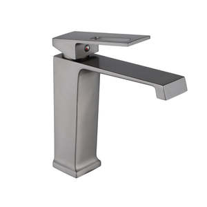Grifo mezclador de lavabo de cascada, montaje en cubierta, cartucho de cerámica de latón cromado, mango único, corriente ancha, caliente y fría - Product Image 6