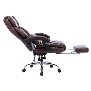Günstige <span class=keywords><strong>Massage</strong></span> Weiche ergonomische Büromöbel Executive Recliner Chef Stühle Luxus PU Bürostuhl mit Fuß stütze - Product Image 5