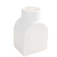 Vase en céramique simulée réaliste de qualité supérieure, petit pot de fleurs en plastique blanc pour la décoration intérieure, le bureau, le bureau à domicile, style Art déco nordique
