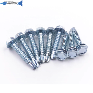 Eingedrückter Sechskant-Unter leg scheiben kopf Selbst bohren des Zink mit heraus gebundener Unter leg scheibe aus Stahl 12x1 Tornillos Sechs kant schrauben - Product Image 2