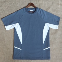 Nouveau produit, t-shirt pour homme en coton piqué épais, de haute qualité, broderie tendance streetwear, logo personnalisé, couleur contrastée, surdimensionné, en gros
