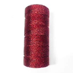 Stocké 110yd 2mm solide métallique rouge boulangers ficelle matériel de fibre pour l'artisanat et la corde de ficelle - Product Image 2