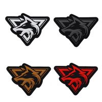 Patch de moral en PVC lumineux à motif tête de loup, avec fixation Velcro, pour brassard, sac à dos, casquette, chapeau, gilet et équipement tactique
