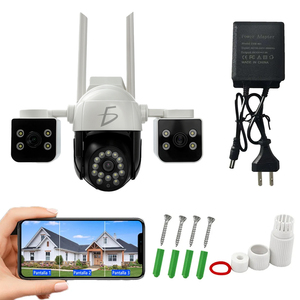 Caméra de sécurité WiFi ELE-GATE 4MP HD 360 degrés, système de surveillance extérieur PTZ avec vision nocturne et antennes doubles - Product Image 2