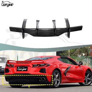 Aileron inférieur en Fiber de carbone diffuseur de pare-chocs arrière BodyKit pièces de voiture pour Chevrolet <span class=keywords><strong>Corvette</strong></span> C8 2020 <span class=keywords><strong>2021</strong></span> 2023 2024 accessoire de réglage - Product Image 2