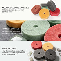 Boasta – Roue de polissage en fibre non tissée de 3 pouces, 75 mm, avec trou de 10 mm, pour la finition des surfaces métalliques et la fabrication de bijoux