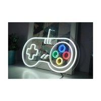 Panneau néon de jeu en forme de manette de jeu, enseignes lumineuses pour décoration murale, contrôleur de jeu, enseignes lumineuses pour chambre à coucher, salle de jeu
