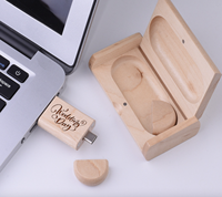 2 in 1 OTG USB Flash Drive Kayu Tipe-C USB 3.0 8GB 16GB OTG Pen Drive 32GB 64GB 128GB Dual Memory Stick untuk Smartphone