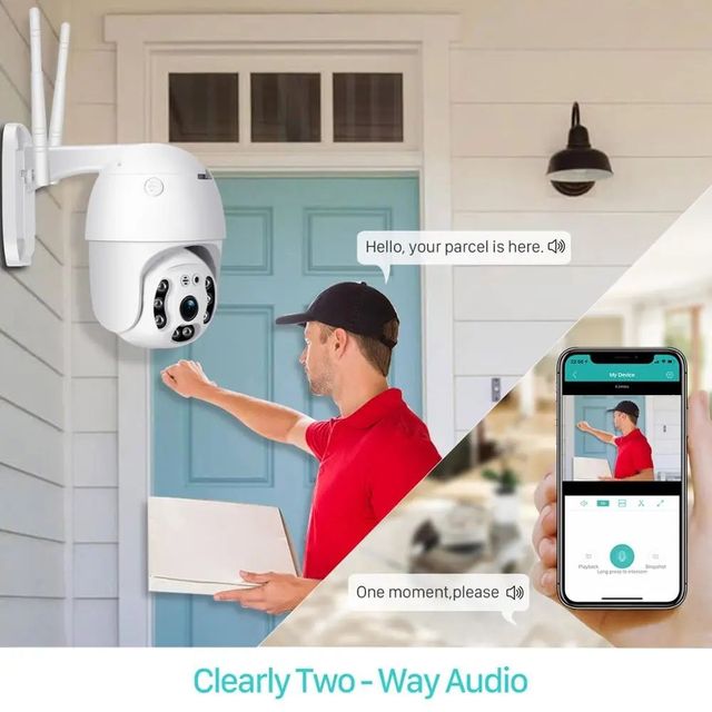 2026 New AI Optical Zoom WiFi IP Camera Outdoor PTZ Dome Wireless Security 1080P 2MP CMOS Cloud H.265 Home Monitoring System