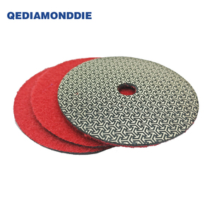 Tampons de polissage diamantés flexibles électrolytiques de 4 pouces et 5 pouces pour verre céramique et granit - Product Image 4