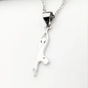 Ожерелье с подвеской в виде сильного символа йоги, ювелирные изделия из стерлингового серебра, ожерелье на заказ
