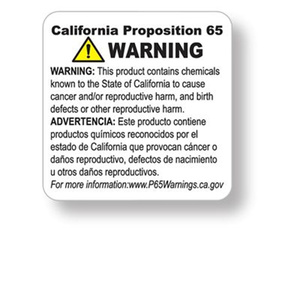 Etichette di Avvertimento per la Salute California 65, 2x1 Pollici, 500 Pezzi, Autoadesive in Carta Patinata, Personalizzabili, Proposta per il Cliente - Product Image 2