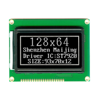 Layar LCD Modul Grafis Monokrom MAIJING 128x64 Resolusi 3.1 inci Port Paralel Serial dengan Lampu Latar LED, Laris Terjual