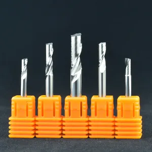 Tek flüt saf alüminyum CNC freze uçları metal kesme aleti bir serisi