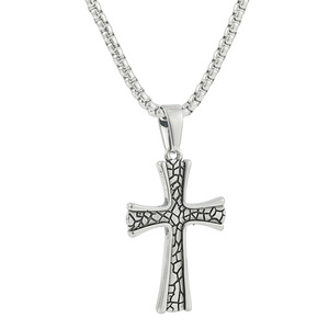 Stainless Steel <b>Cross</b> Pendant Silver Color Geometric Design For Men And Women Fashion Jewelry 122021 - Product Image 5