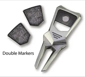 Großhandel Versorgung Zinklegierung Metall Golf-Rückwärmer Reparaturwerkzeug mit Magnetkugelmarker