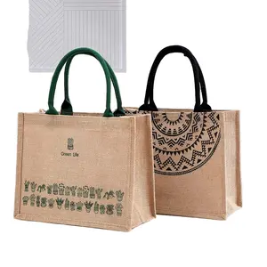 Shopping Bag in juta retrò con Logo personalizzato