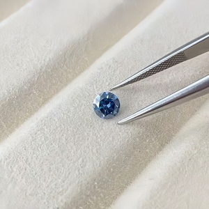 Moissanita Azul Suelta de Alta Calidad al por Mayor, Gemas Naturales Creadas en Laboratorio, Forma Redonda con Certificado GRA - Product Image 3