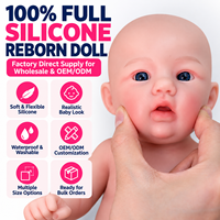 Boneka Bayi Reborn Silikon 100% Ukuran 12-18 Inch, Realistis Seperti Bayi Baru Lahir, Grosir Pabrik OEM ODM ASTM CPC CE