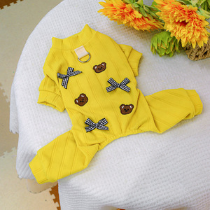 PETCIRCLE Pet Clothes for Spring and Autumn: <b>Cute</b> and Soft Puppy Onesie with Potter <b>Bear</b> - Home Wear - Product Image 4