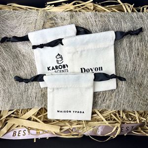 High Quality Organic Cotton Canvas Biodegradable Customizable Print <b>Pouch</b> with <b>Drawstring</b> Bag for Cosmetic - Product Image 5