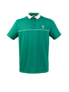 เสื้อโปโลชายสีเหลืองหรือสีตามสั่ง แขนสั้น ปักลายกอล์ฟ ผ้าถักแห้งเร็ว ทรงปกติ สีพื้น - Product Image 4