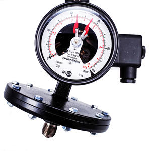 विका डायाफ्राम प्रेशर गेज मॉडल 422.12 423.12 तरल मानक प्रकार स्टेनलेस स्टील आवास - Product Image 1