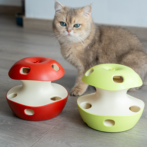 Jouet tunnel <span class=keywords><strong>interactif</strong></span> pour chat en plastique en forme de pomme, rechargeable, avec mouvements de dessin animé simples, pour l'exercice et l'enrichissement automatiques - Product Image 3