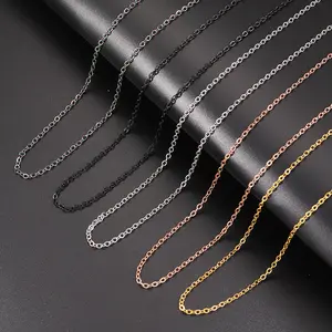 Collana a catena a maglie a forma di O in acciaio inossidabile a prezzo diretto di fabbrica per la creazione di gioielli