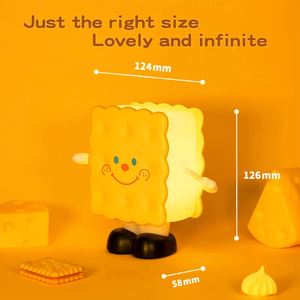 Creative Biscuit Cookie Warm Night <b>Light</b> Battery Powered Portable Eye Caring Cute Bedroom <b>Sleep</b> Home Use Children's Gift - Product Image 6