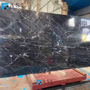 Dalles de marbre naturel poli noir Marquina Imperial italien, noir de Turquie, noir de Grèce, directement de l'usine - Product Image 1