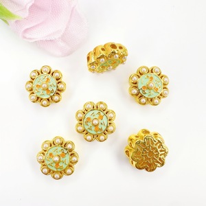 Lisheng Jewelry Cloisonne Enamel Beads With Imitation Pearl <b>Flower</b> Shape Jewelry Accessories For DIY <b>Bracelet</b> Necklace Spacer - Product Image 3