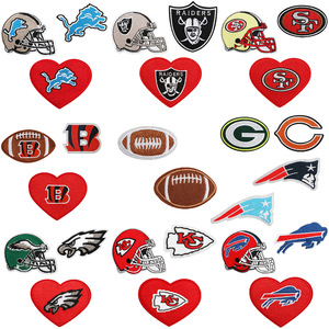 Spot Embroidered Rugby Nfl Team <strong>Logo</strong> <strong>Patches</strong> Iron on Sports American Football Embroidery <strong>Patch</strong> for Hat - Product Image 2