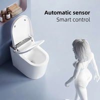 Offre Spéciale : WC Intelligent Monobloc Chauffant avec Télécommande, Type P-trap, pour Salle de Bain, Fixation au Sol