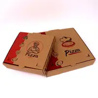 Sonder anfertigung 5 7 8 9 10 12 16 20 24 28 32 Zoll Wellpappe Marke Pizza-Box weiße Pizza Verpackung Papier box für Lebensmittel