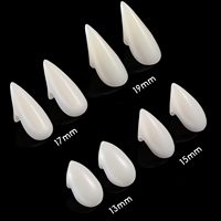 Vente en gros OEM 12 paires de crocs de vampire Kit de dents 4 tailles avec pastilles adhésives Halloween Cosplay Horreur Fausses dents Accessoires de fête