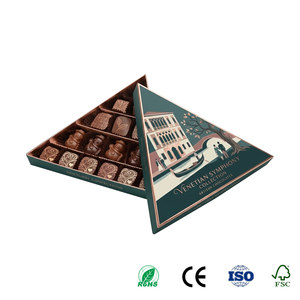 Encuentra Cajas de Chocolate de Papel Rígido de Lujo con Impresión Personalizada Similar a <span class=keywords><strong>Icon</strong></span>, Caja de Embalaje para Dulces con Tapa y Fondo - Product Image 1