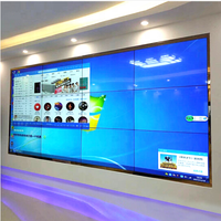   Panel de Pantalla LCD para Video Wall de 46, 49, 55, 65 y 75 Pulgadas, 1.7mm, 4K, Bisel Delgado, con Controlador de Video Wall