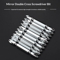 Embout de tournevis cruciforme PH2 double face en alliage S2 plaqué miroir 50 mm, embouts de perçage magnétiques trempés pour visseuse électrique