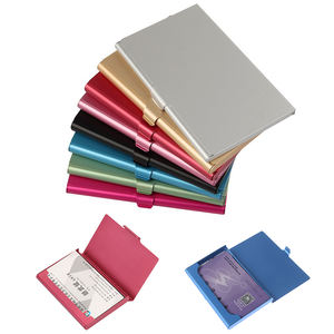 Porte-cartes de visite en aluminium pour hommes, étui de rangement pour cartes bancaires et d'identité, boîte métallique de protection, vente en gros - Product Image 1