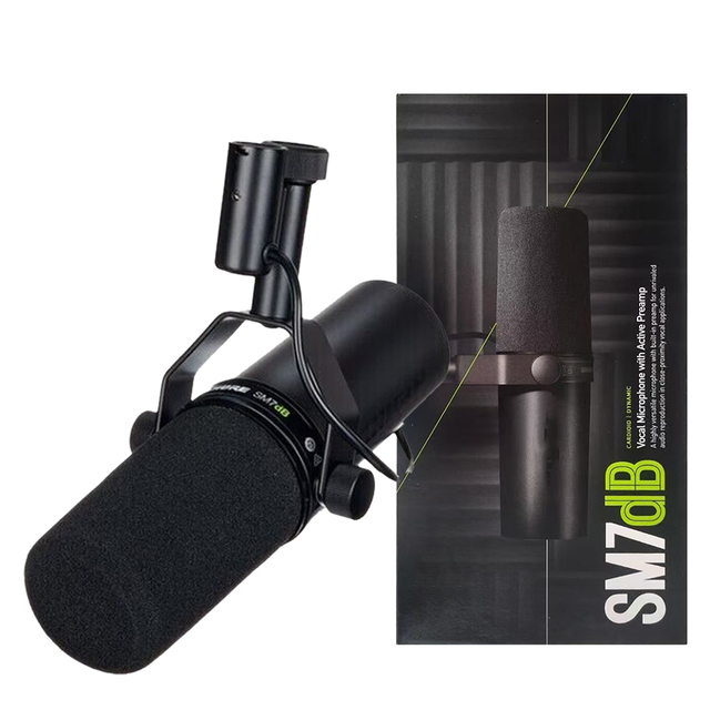 SM7dB Dynamic Vocal Microphone with Built-in Preamp and Cardioid Pattern for Studio Recording and Podcasting