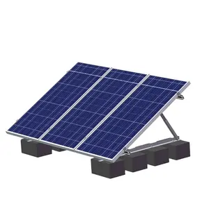 Fixo tilt montagem solar para painel solar instalação ajustável triplo suporte 15/30 deg