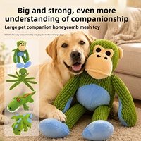 Jouets sonores pour chiens en maille nid d'abeille en peluche MIDEPET - Jouets interactifs amusants pour grands chiens pour Noël/Saint-Valentin/Fête du Printemps