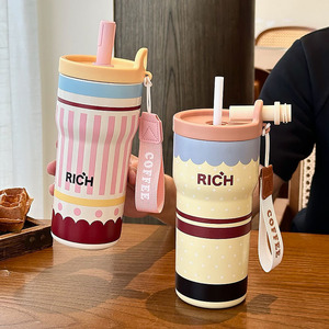 แก้วน้ำเก็บความเย็นสแตนเลส 316 ลายแฟชั่น <span class=keywords><strong>ผนัง</strong></span>สองชั้น พร้อมฝาปิดกันรั่วซึมและฐานกันลื่น - Product Image 5