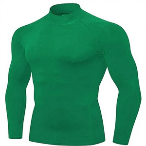 Men's Slim Fit O-Neck <b>Long</b> <b>Sleeve</b> <b>Compression</b> <b>Shirt</b> Eco-Friendly Spandex/Polyester Quick Dry Base Layer for Athletic Training - Product Image 1
